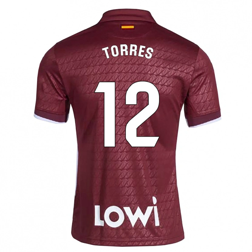 Danxen Dames Rubén Torres #12 Donkerrood Wit Uitshirt Uittenue 2026/27 T-Shirt België