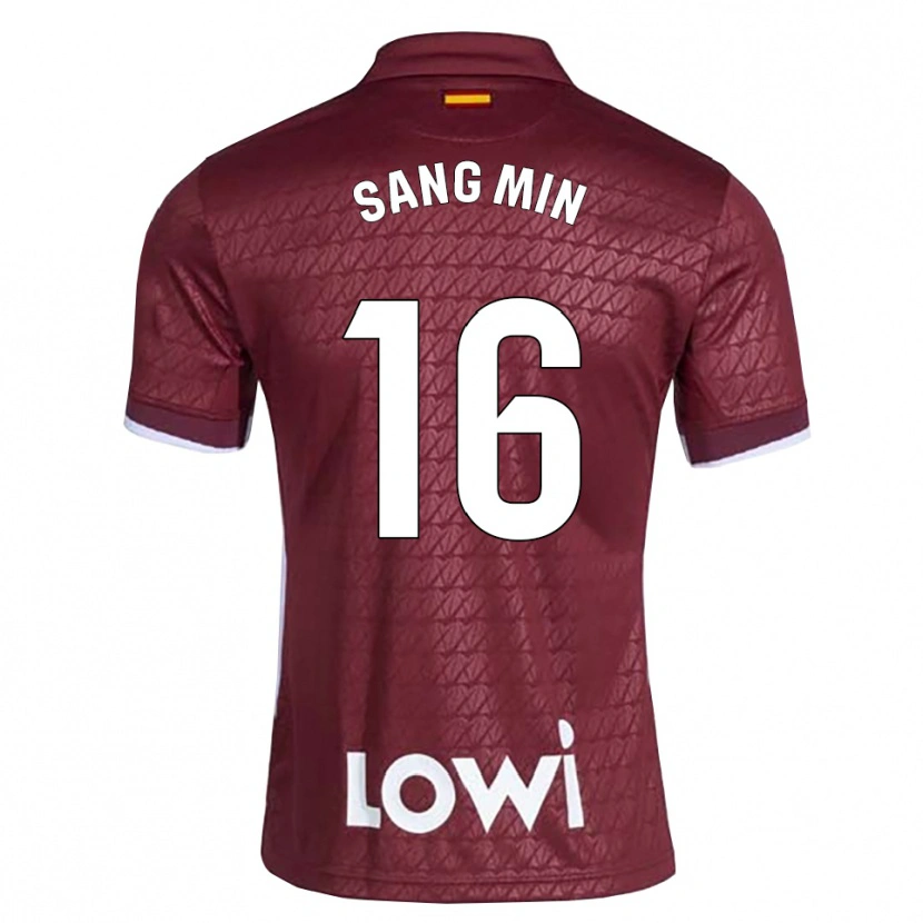Danxen Dames Sang-Min Lee #16 Donkerrood Wit Uitshirt Uittenue 2026/27 T-Shirt België