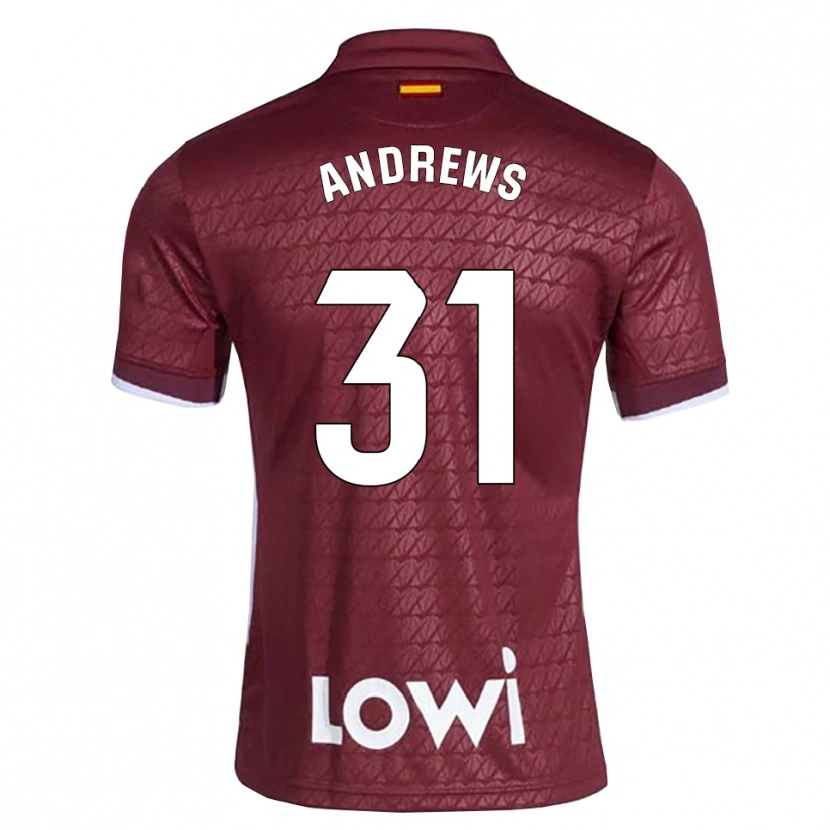 Danxen Dames George Andrews #31 Donkerrood Wit Uitshirt Uittenue 2026/27 T-Shirt België