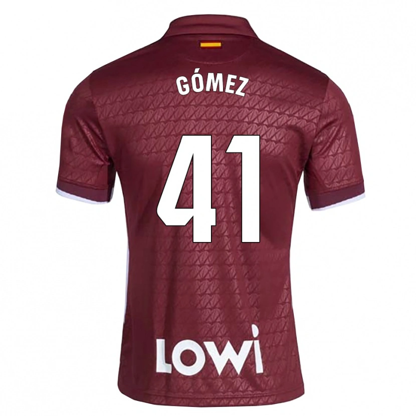 Danxen Dames Álvaro Gómez #41 Donkerrood Wit Uitshirt Uittenue 2026/27 T-Shirt België