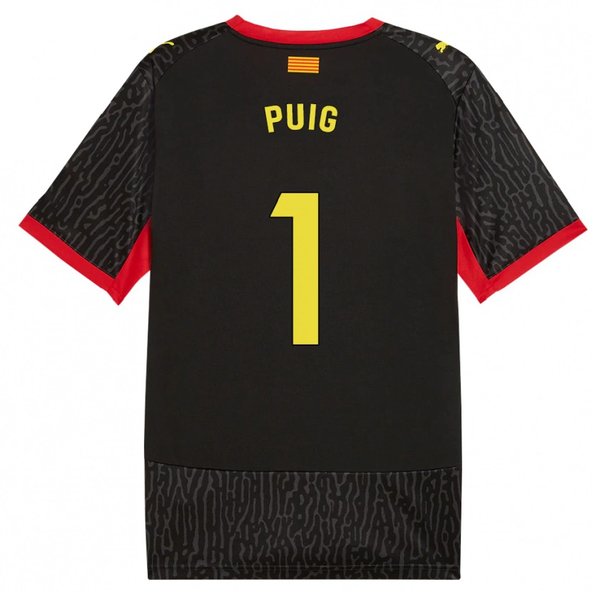 Danxen Dames Sergi Puig #1 Zwart Geel Rood Uitshirt Uittenue 2026/27 T-Shirt België
