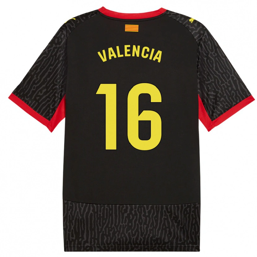 Danxen Dames Carla Valencia #16 Zwart Geel Rood Uitshirt Uittenue 2026/27 T-Shirt België