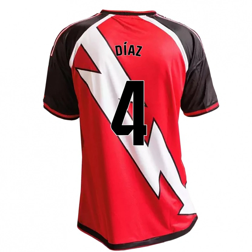 Danxen Dames Pedro Díaz #4 Rood Zwart Wit Uitshirt Uittenue 2026/27 T-Shirt België