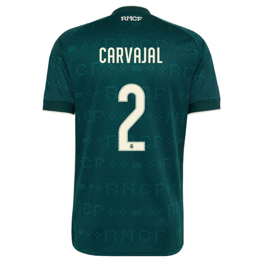 Danxen Dames Daniel Carvajal #2 Donker Leigrijs Wit Uitshirt Uittenue 2026/27 T-Shirt België