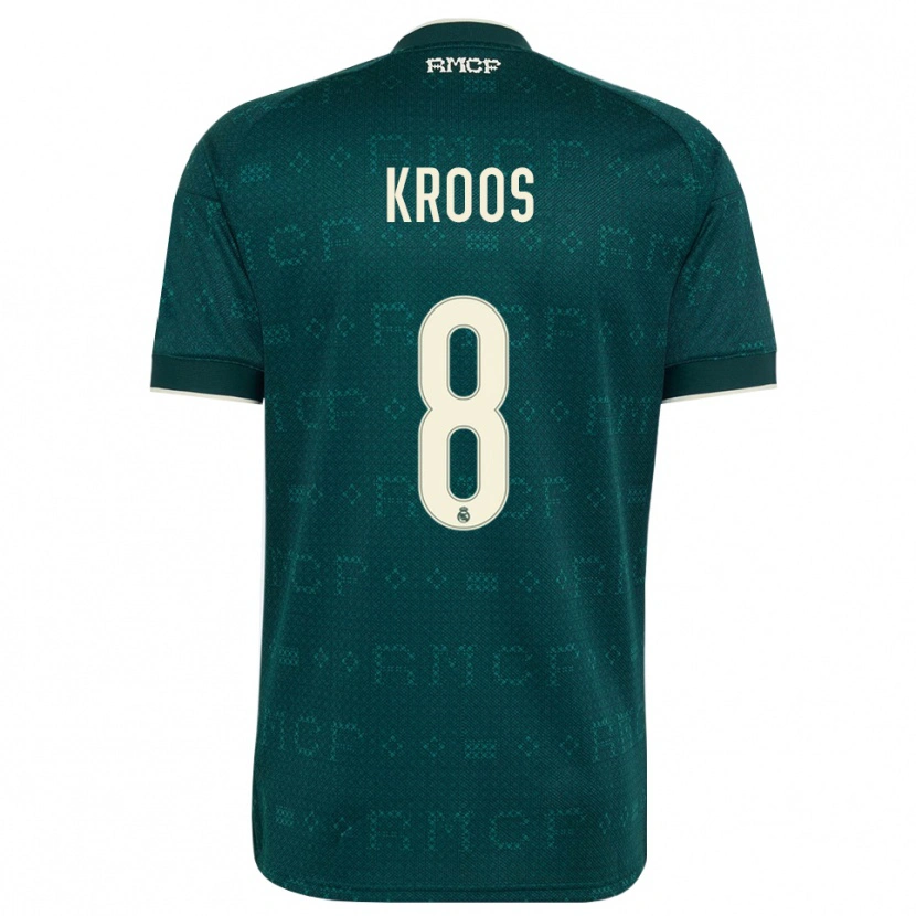 Danxen Dames Toni Kroos #8 Donker Leigrijs Wit Uitshirt Uittenue 2026/27 T-Shirt België
