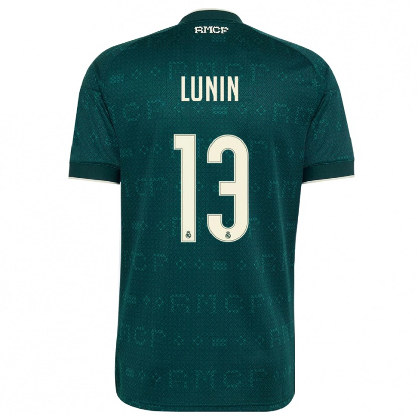 Danxen Dames Andriy Lunin #13 Donker Leigrijs Wit Uitshirt Uittenue 2026/27 T-Shirt België