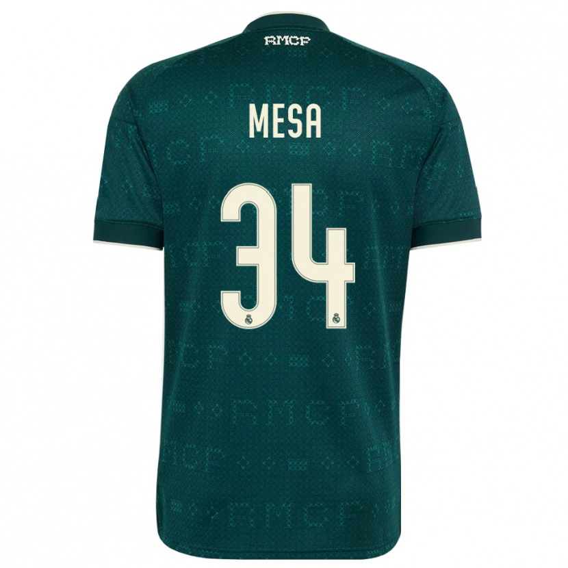Danxen Dames Óscar Mesa #34 Donker Leigrijs Wit Uitshirt Uittenue 2026/27 T-Shirt België