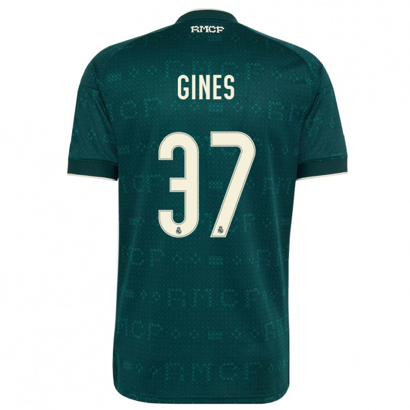 Danxen Dames Álvaro Ginés #37 Donker Leigrijs Wit Uitshirt Uittenue 2026/27 T-Shirt België