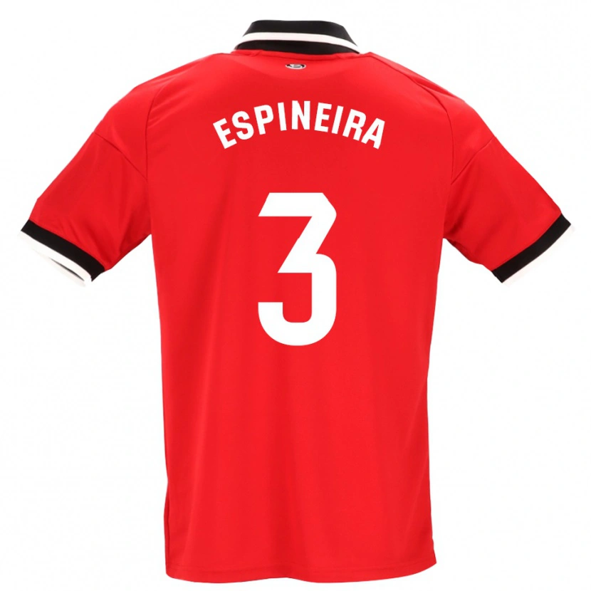 Danxen Dames Alberto Espiñeira #3 Zwart Wit Rood Uitshirt Uittenue 2026/27 T-Shirt België