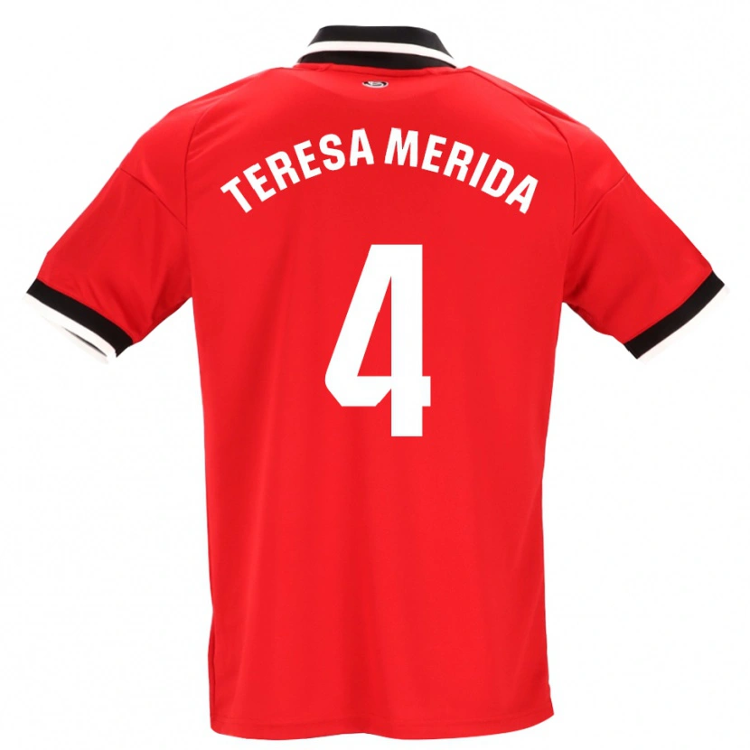 Danxen Dames Teresa Merida #4 Zwart Wit Rood Uitshirt Uittenue 2026/27 T-Shirt België