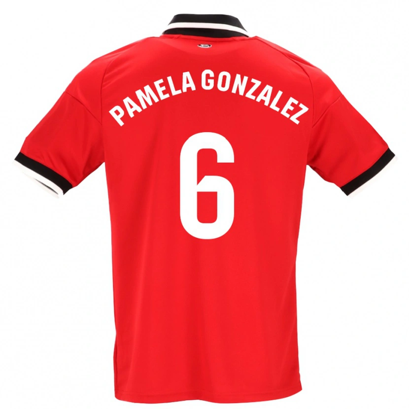 Danxen Dames Cinthia Pamela González Medina #6 Zwart Wit Rood Uitshirt Uittenue 2026/27 T-Shirt België
