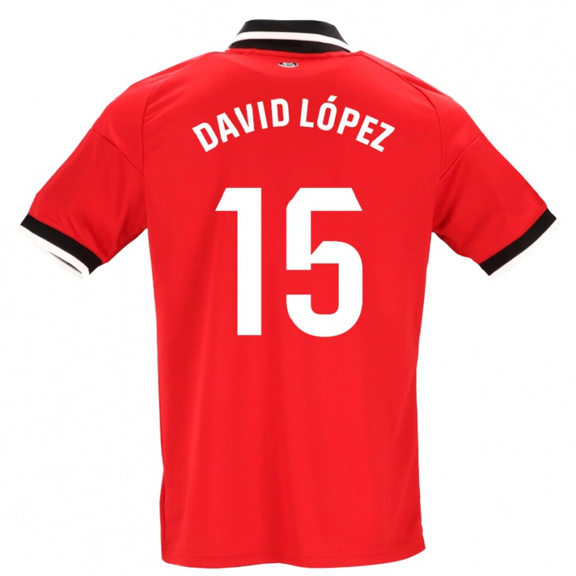 Danxen Dames David López #15 Zwart Wit Rood Uitshirt Uittenue 2026/27 T-Shirt België