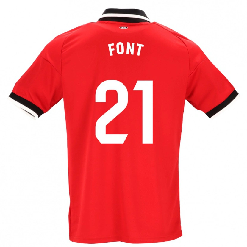 Danxen Dames Jan Font #21 Zwart Wit Rood Uitshirt Uittenue 2026/27 T-Shirt België