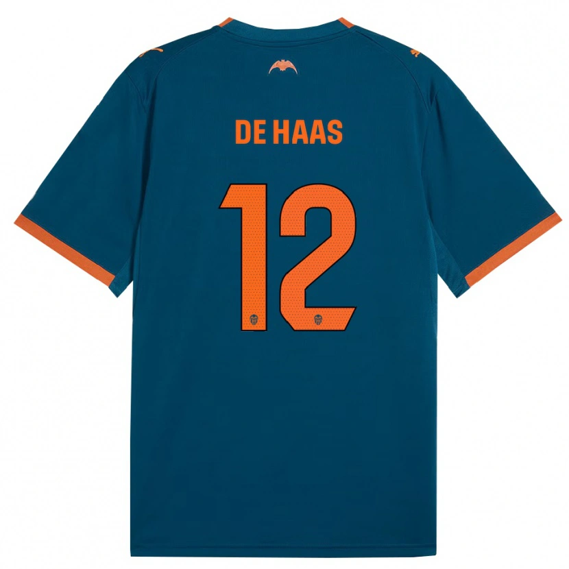 Danxen Dames Justin De Haas #12 Staalblauw Oranje Uitshirt Uittenue 2026/27 T-Shirt België