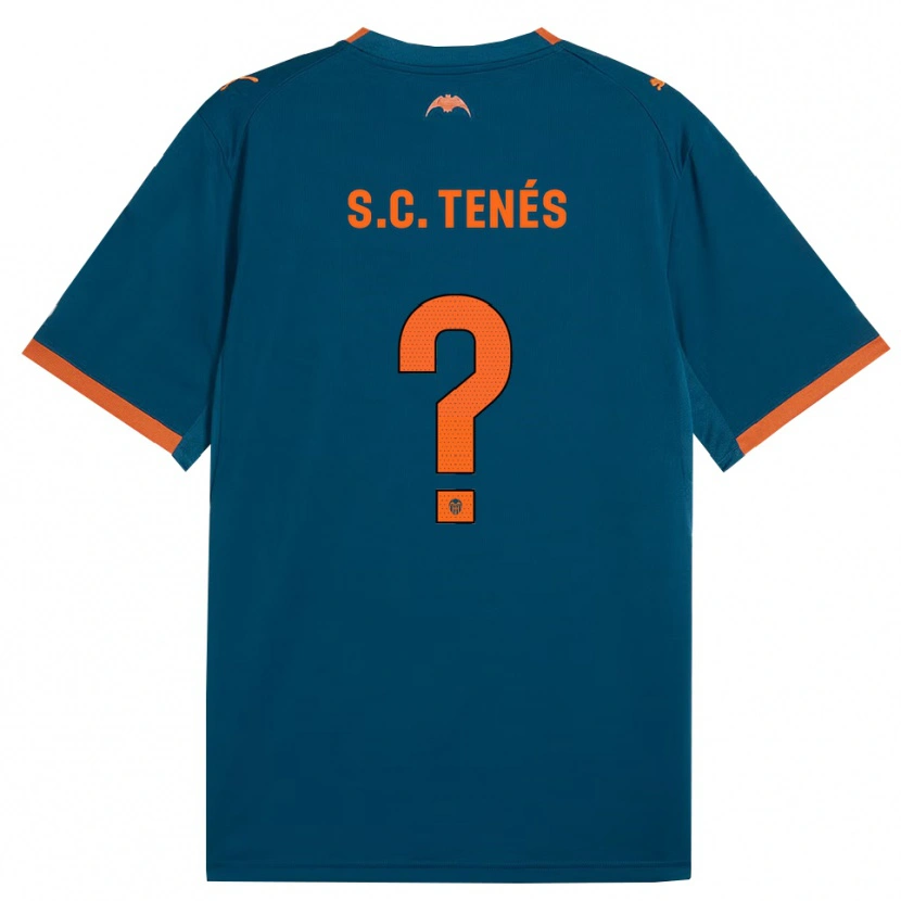 Danxen Dames Sergi Canós #0 Staalblauw Oranje Uitshirt Uittenue 2026/27 T-Shirt België