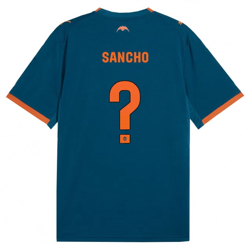 Danxen Dames Daniel Sancho #0 Staalblauw Oranje Uitshirt Uittenue 2026/27 T-Shirt België