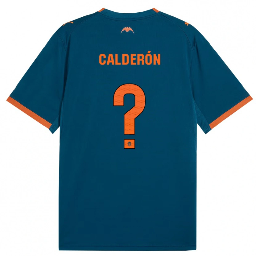 Danxen Dames Alfonso Calderón #0 Staalblauw Oranje Uitshirt Uittenue 2026/27 T-Shirt België