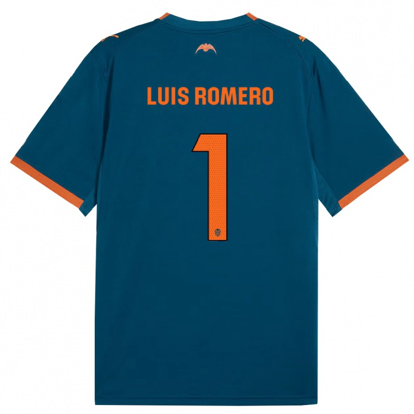 Danxen Dames Luis Romero #1 Staalblauw Oranje Uitshirt Uittenue 2026/27 T-Shirt België