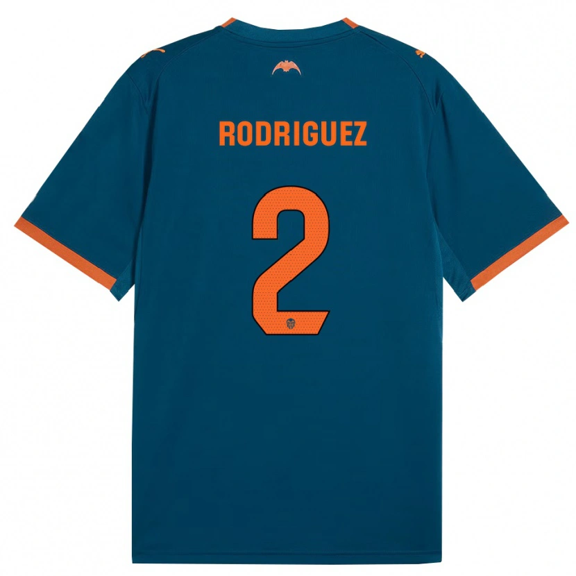 Danxen Dames Guido Rodríguez #2 Staalblauw Oranje Uitshirt Uittenue 2026/27 T-Shirt België