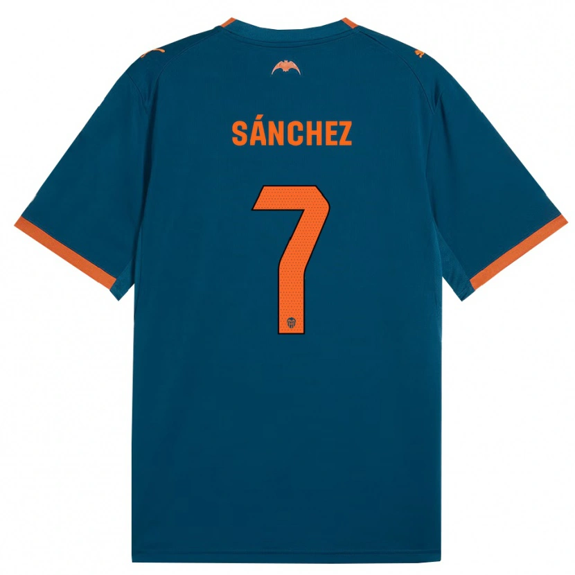 Danxen Dames Dani Sánchez #7 Staalblauw Oranje Uitshirt Uittenue 2026/27 T-Shirt België