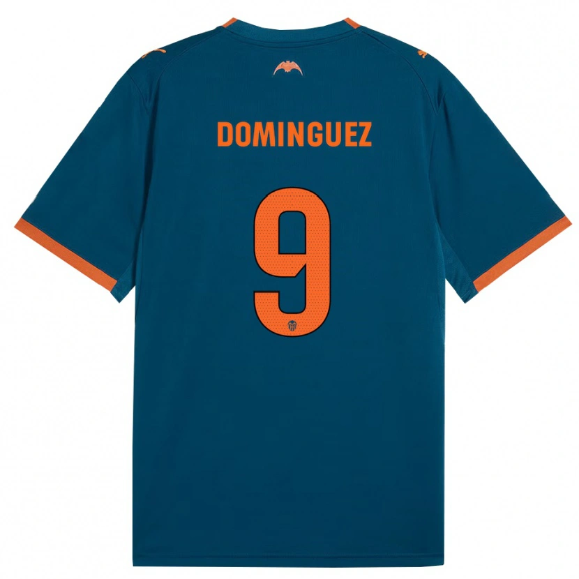 Danxen Dames Mario Dominguez #9 Staalblauw Oranje Uitshirt Uittenue 2026/27 T-Shirt België