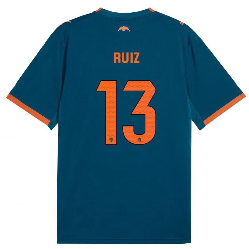 Danxen Dames Nil Ruiz #13 Staalblauw Oranje Uitshirt Uittenue 2026/27 T-Shirt België