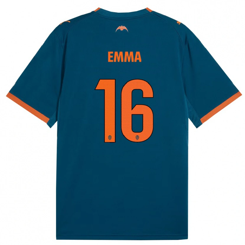 Danxen Dames Emma Martín Queralt #16 Staalblauw Oranje Uitshirt Uittenue 2026/27 T-Shirt België