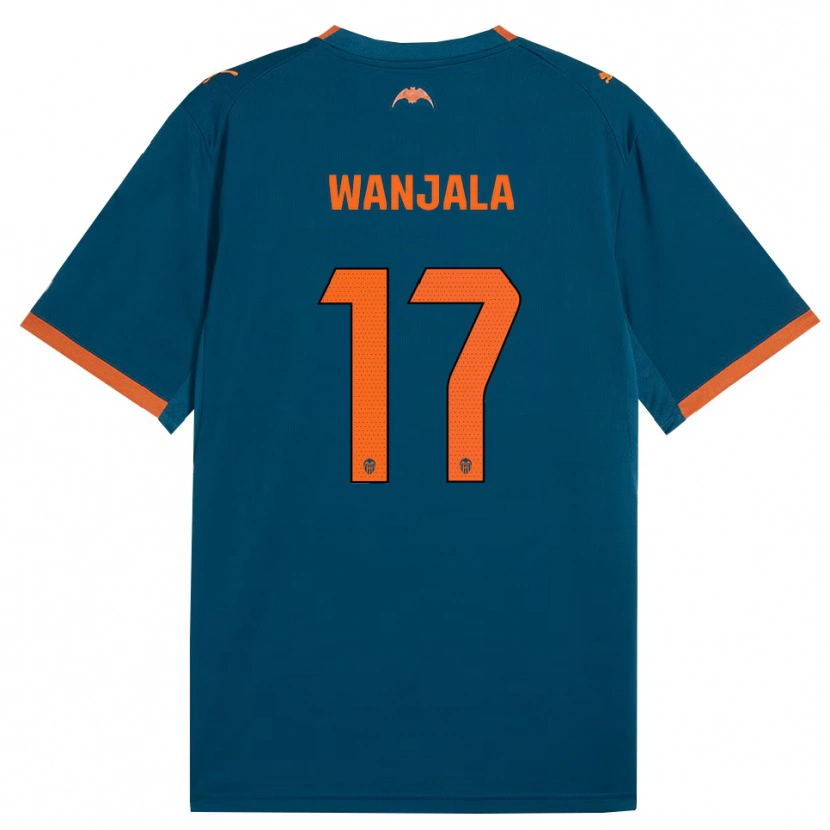 Danxen Dames Amos Wanjala #17 Staalblauw Oranje Uitshirt Uittenue 2026/27 T-Shirt België