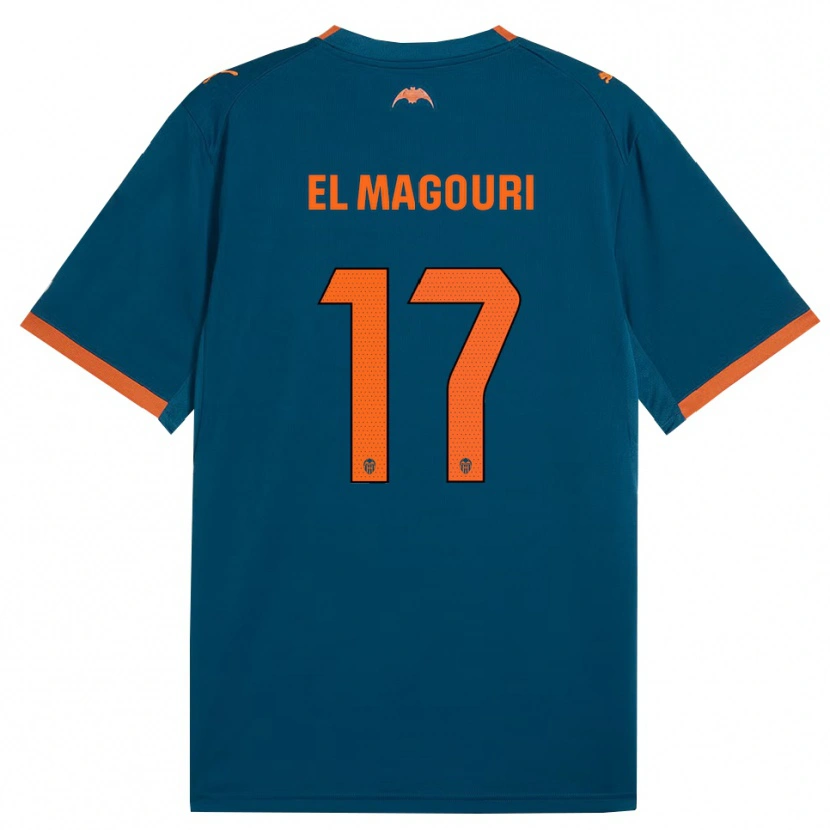 Danxen Dames Anas El Magouri #17 Staalblauw Oranje Uitshirt Uittenue 2026/27 T-Shirt België