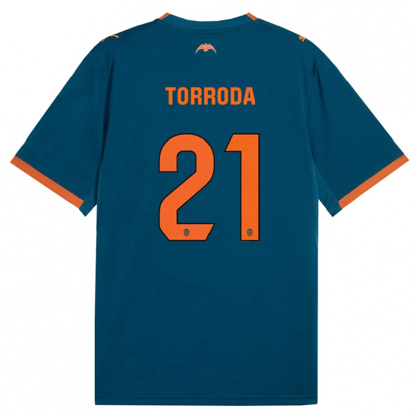 Danxen Dames Anna Torroda #21 Staalblauw Oranje Uitshirt Uittenue 2026/27 T-Shirt België