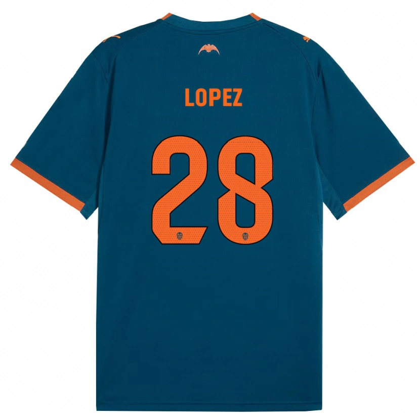 Danxen Dames Saray Lopez #28 Staalblauw Oranje Uitshirt Uittenue 2026/27 T-Shirt België