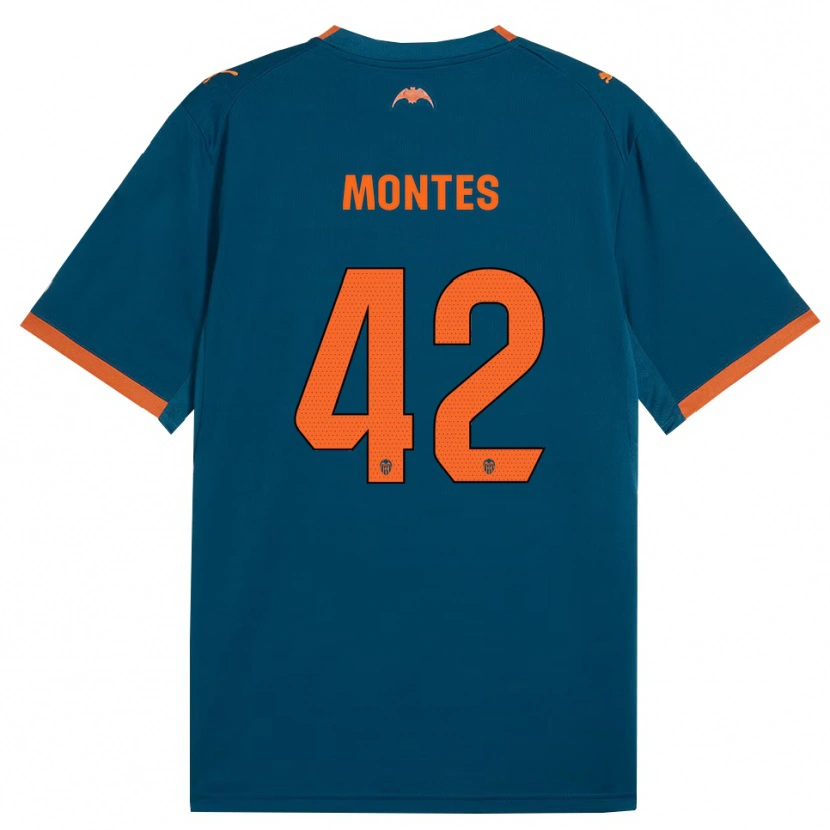Danxen Dames Jan Montes #42 Staalblauw Oranje Uitshirt Uittenue 2026/27 T-Shirt België
