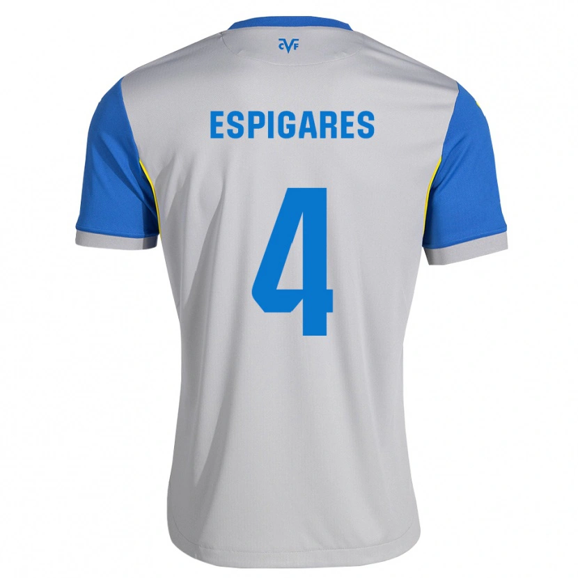 Danxen Dames Antonio Espigares #4 Dodgerblauw Grijs Uitshirt Uittenue 2026/27 T-Shirt België