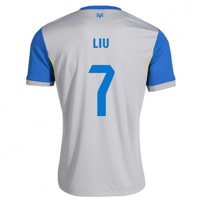 Danxen Dames Kaiyuan Liu #7 Dodgerblauw Grijs Uitshirt Uittenue 2026/27 T-Shirt België