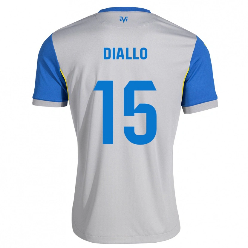 Danxen Dames Moussa Diallo #15 Dodgerblauw Grijs Uitshirt Uittenue 2026/27 T-Shirt België