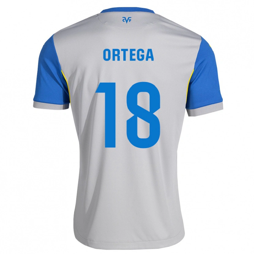Danxen Dames Jordi Ortega #18 Dodgerblauw Grijs Uitshirt Uittenue 2026/27 T-Shirt België