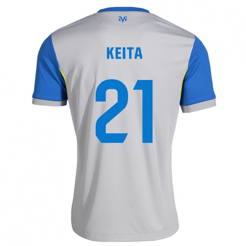 Danxen Dames Manfa Keita #21 Dodgerblauw Grijs Uitshirt Uittenue 2026/27 T-Shirt België