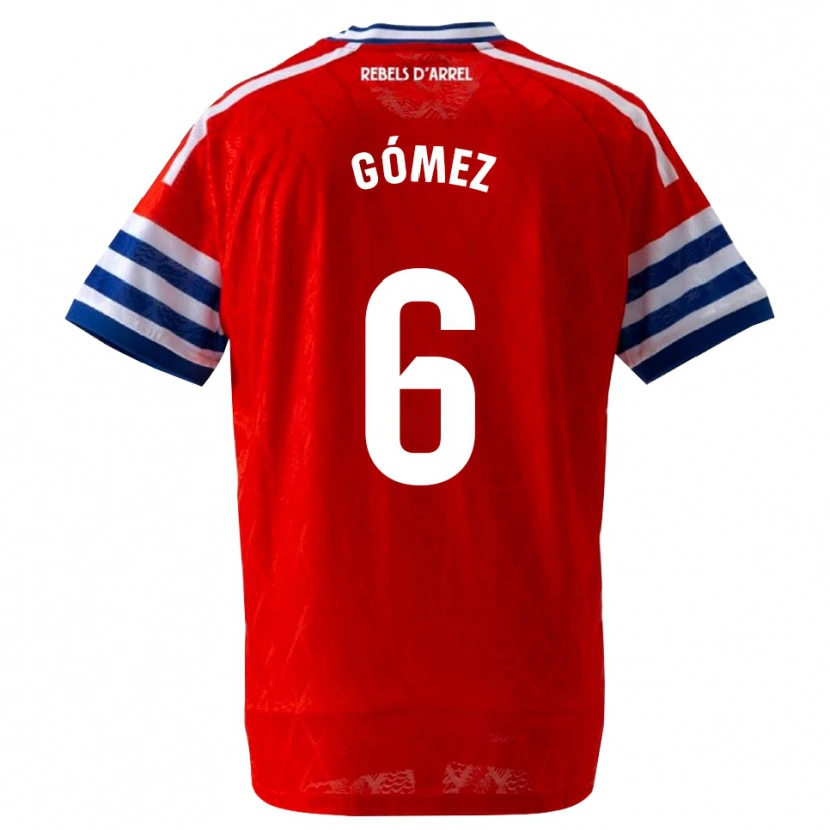 Danxen Dames Ferran Gómez #6 Koninklijk Blauw Rood Uitshirt Uittenue 2026/27 T-Shirt België
