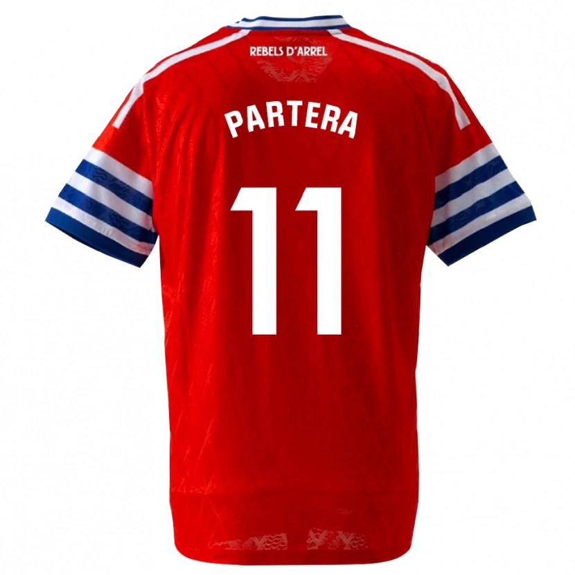 Danxen Dames Álex Partera #11 Koninklijk Blauw Rood Uitshirt Uittenue 2026/27 T-Shirt België
