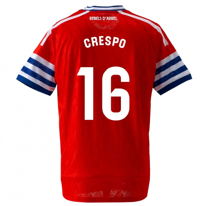 Danxen Dames Hugo Crespo #16 Koninklijk Blauw Rood Uitshirt Uittenue 2026/27 T-Shirt België