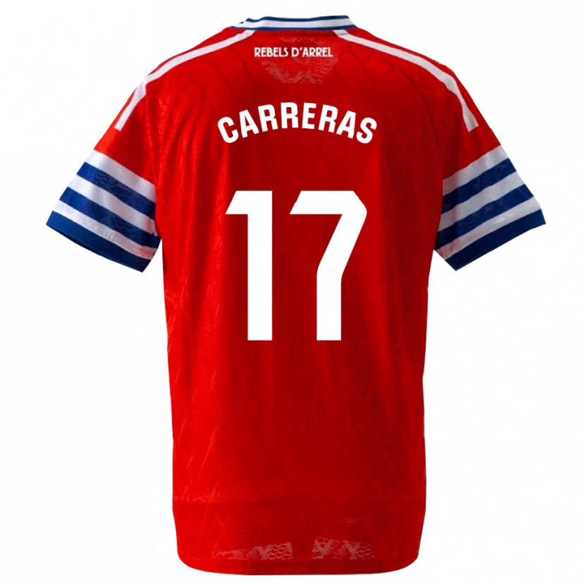 Danxen Dames Jofre Carreras #17 Koninklijk Blauw Rood Uitshirt Uittenue 2026/27 T-Shirt België