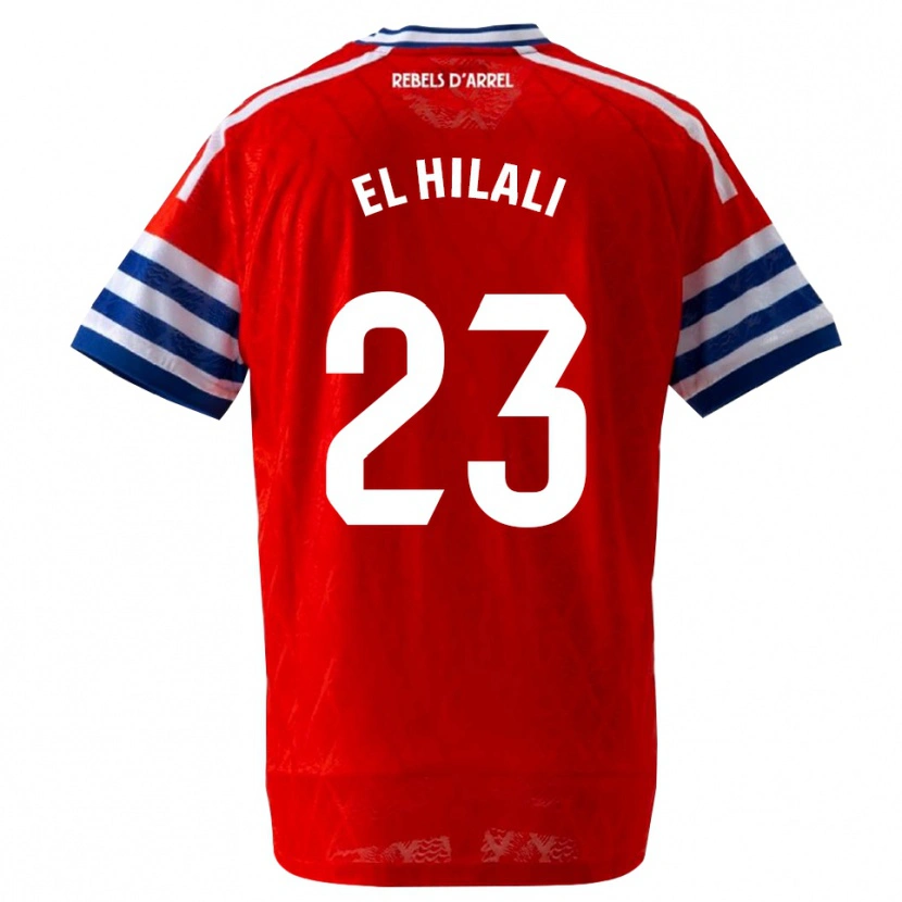 Danxen Dames Omar El Hilali #23 Koninklijk Blauw Rood Uitshirt Uittenue 2026/27 T-Shirt België