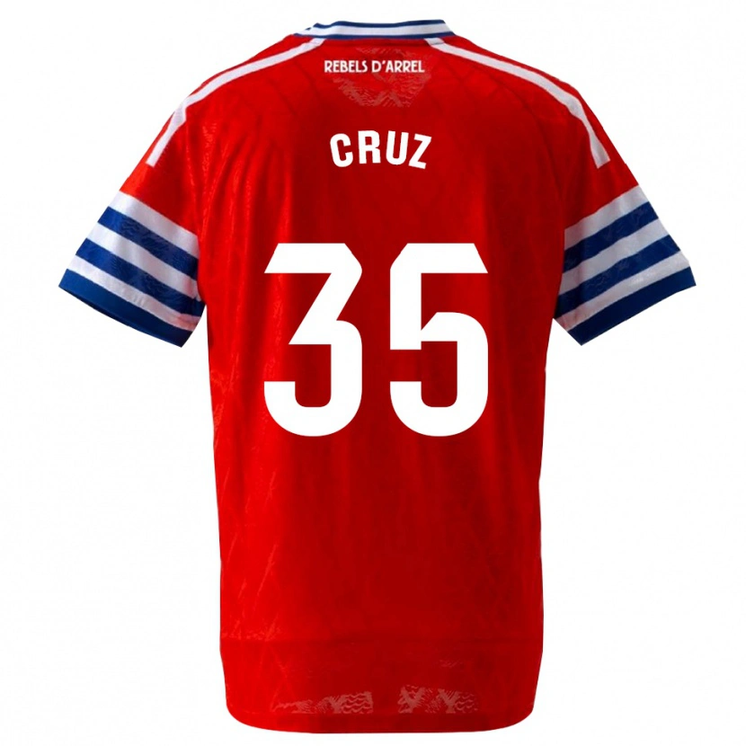 Danxen Dames Denis Cruz #35 Koninklijk Blauw Rood Uitshirt Uittenue 2026/27 T-Shirt België