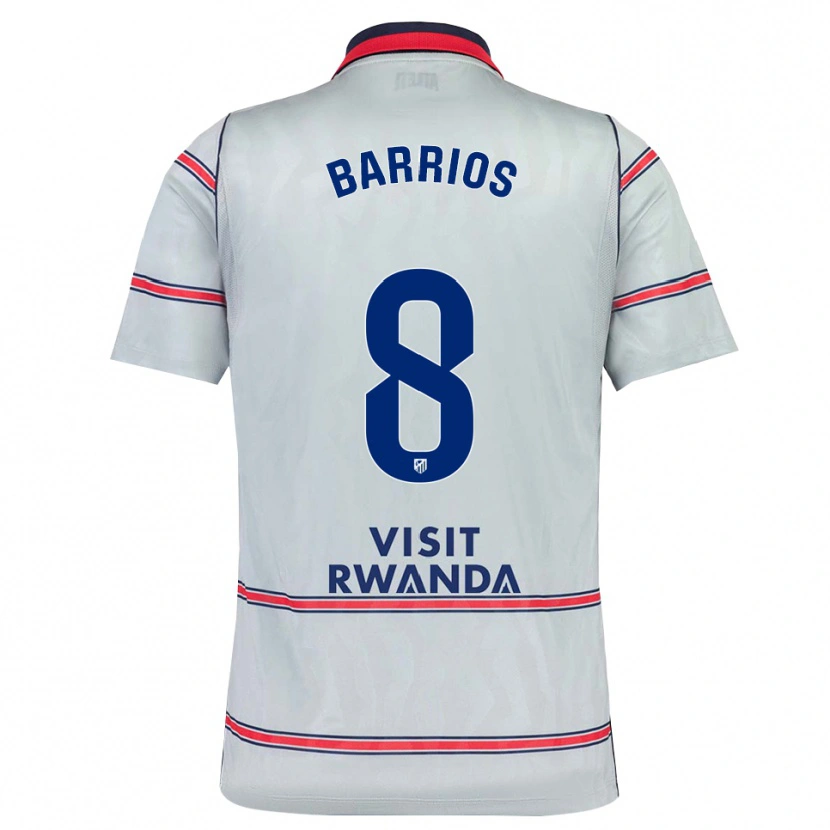 Danxen Dames Pablo Barrios #8 Grijs Rood Marineblauw Thuisshirt Derde Tenue 2026/27 T-Shirt België