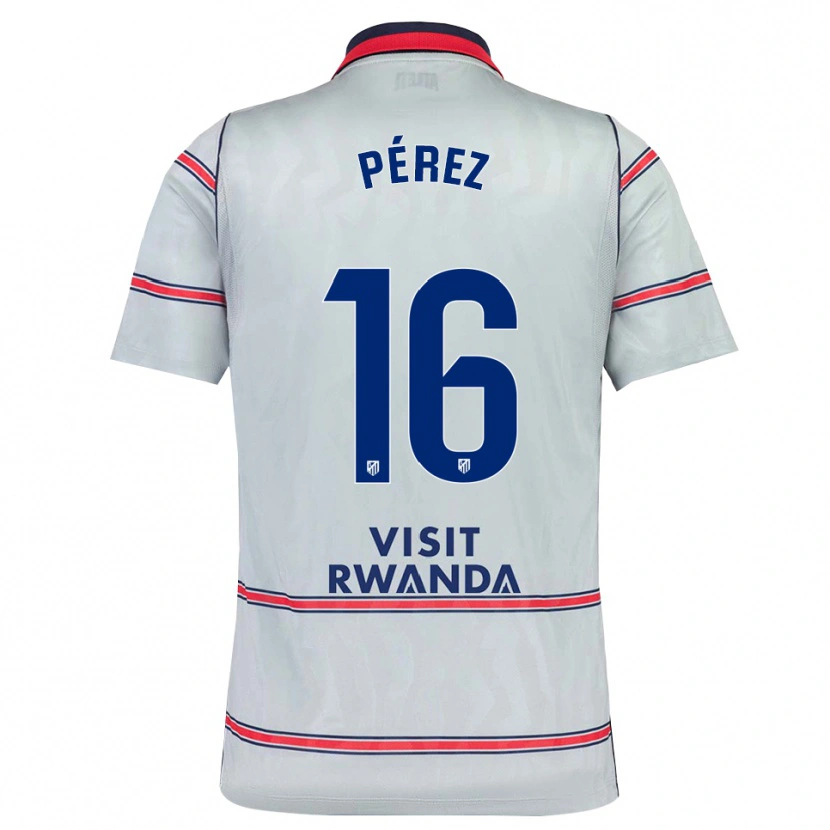 Danxen Dames Dani Pérez #16 Grijs Rood Marineblauw Thuisshirt Derde Tenue 2026/27 T-Shirt België