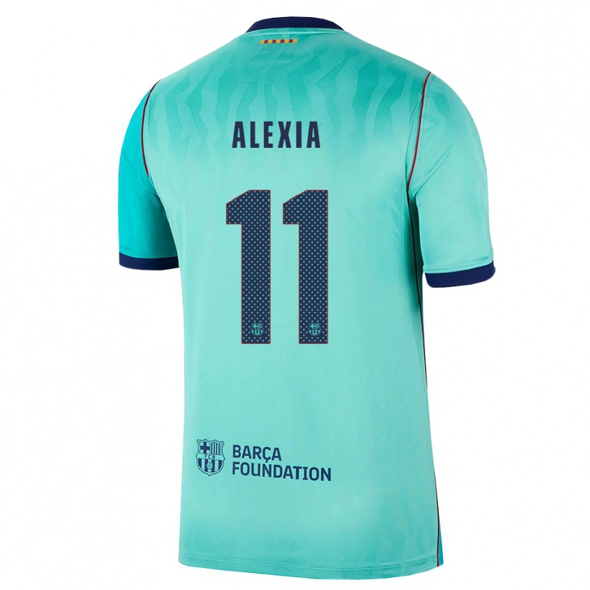 Danxen Dames Alexia Putellas #11 Aqua Donker Turquoise Koninklijk Blauw Thuisshirt Derde Tenue 2026/27 T-Shirt België