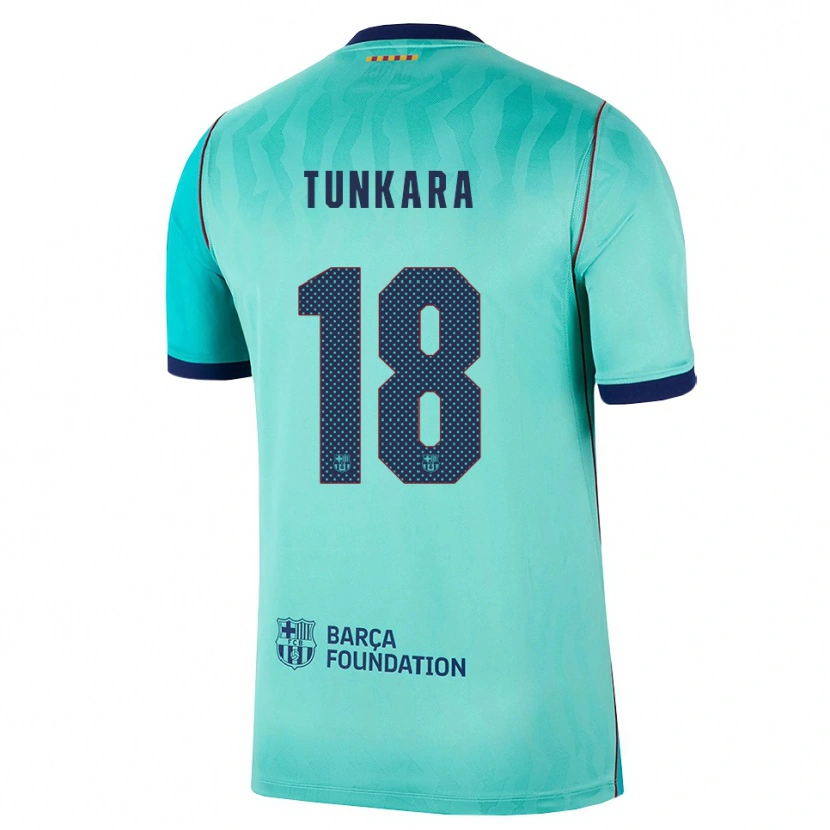 Danxen Dames Ebrima Tunkara #18 Aqua Donker Turquoise Koninklijk Blauw Thuisshirt Derde Tenue 2026/27 T-Shirt België