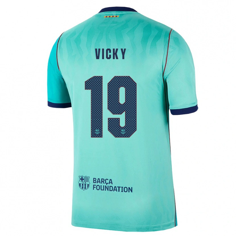 Danxen Dames Vicky López #19 Aqua Donker Turquoise Koninklijk Blauw Thuisshirt Derde Tenue 2026/27 T-Shirt België
