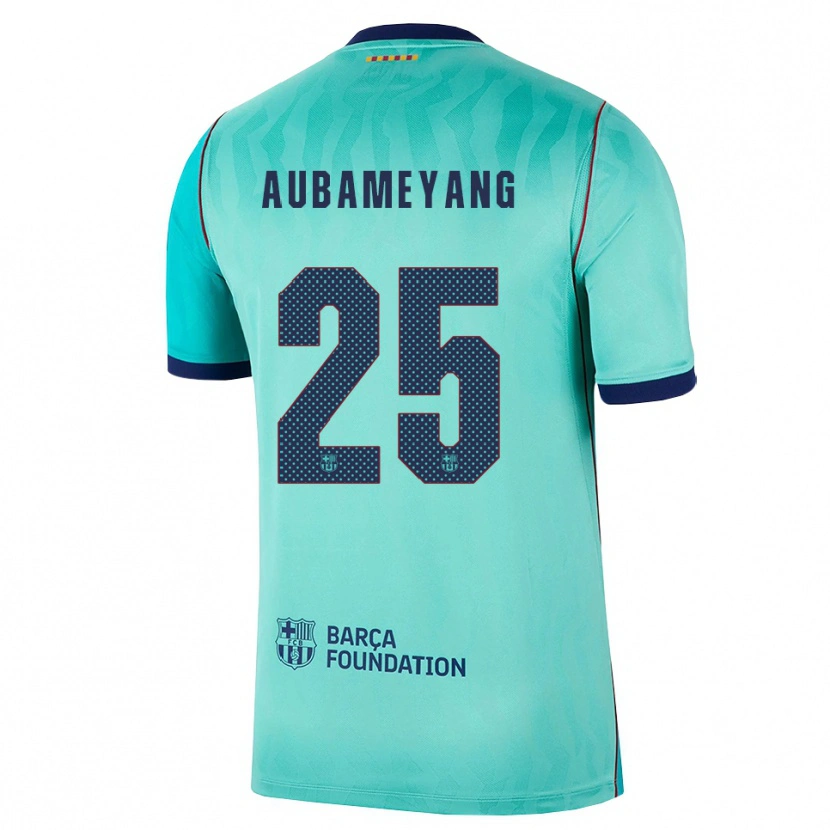 Danxen Dames Pierre Emerick Aubameyang #25 Aqua Donker Turquoise Koninklijk Blauw Thuisshirt Derde Tenue 2026/27 T-Shirt België