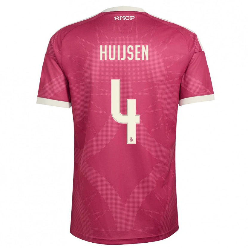 Danxen Dames Dean Huijsen #4 Bleek Violet Rood Wit Thuisshirt Derde Tenue 2026/27 T-Shirt België